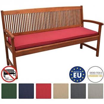 Matelas extérieur Beautissu Coussin Banc Jardin 100x48x5 cm Rouge
