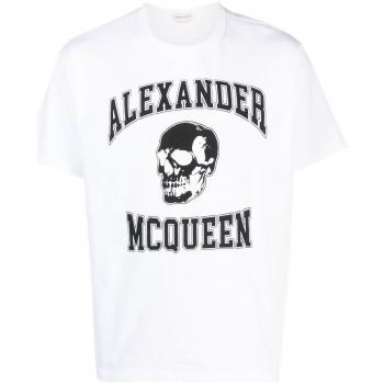 Alexander McQueen, T-Shirts, male, White, Size: L Alexander McQueen T-shirts and Polos White
