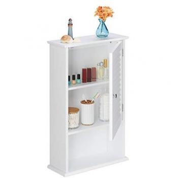 Pensile Bagno Relaxdays Legno Bianco 3 Scomparti