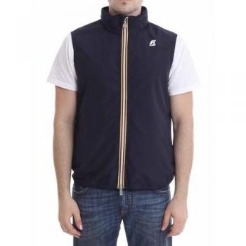 Smanicato Kway uomo blu scuro Valen stretch dot