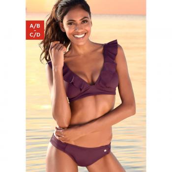 JETTE Volant-Bikini für Damen in Bordeaux