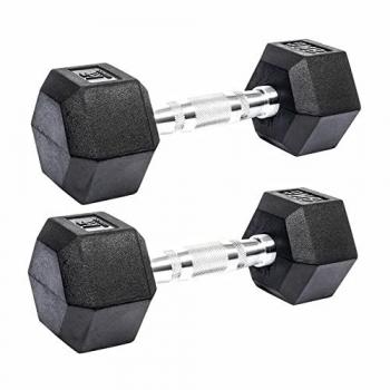 KRF Fitness Haltere Hexagonal 8 kg Preto