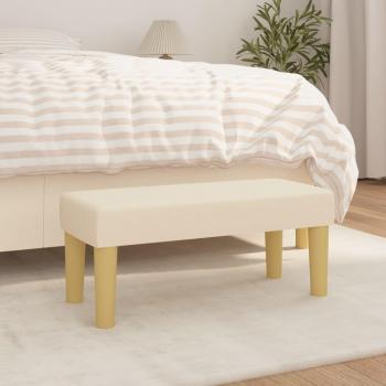 Banco de Parquinho VidaXL 70x30x30 cm Tecido Creme