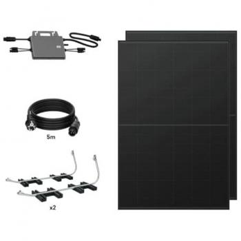 Kit Solar Autoinstalable 800W, 2 Paneles Rígidos Full Black