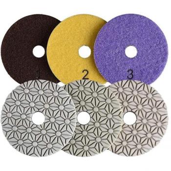 6Pcs Professional Wet 4 Inch Diamond Polishing Pads Set