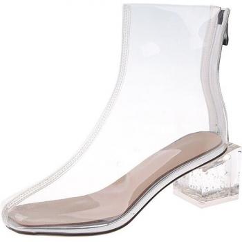 Bottines en PVC à plateforme pour femmes