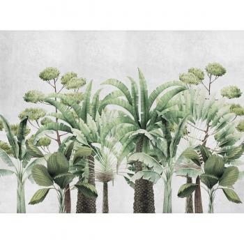 Papel mural autoadhesivo palmeras gris 400x300cm