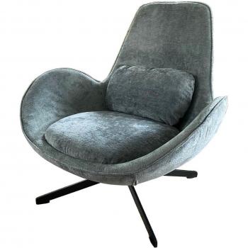 Assise Rotative Mathi Velours Ciel