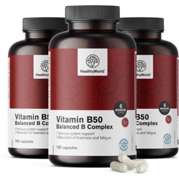 HealthyWorld® 3x Vitamin‑B50‑Komplex – 540 Stück