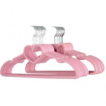 Children's and Adult's Pink Heart Pattern Hangers (10/15/20PCS)