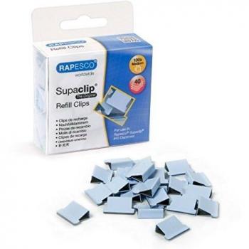 Rapesco 1313 Supaclip 40 Klammern, 100 Stück, Hellblau