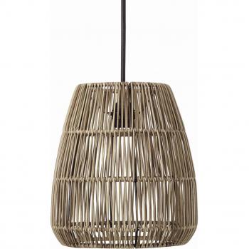 Lampada Saigon a sospensione, look rattan grigio, Ø 28 cm