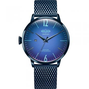 WRC407 Herren-Analoguhr mit blauem Edelstahlarmband, Quarz-Gehäuse