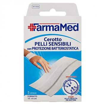 FarmaMed Cerotto Pelli Sensibili 10x6 cm, confezione da 5 strisce