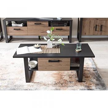 Forestdream Solid Wood Storage Coffee Table in Black