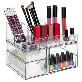Organizer di Bellezza con 14 Scomparti e 3 Cassetti