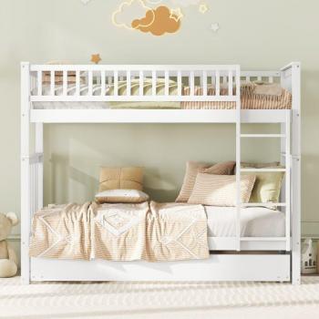 Lit enfant 90x200 cm avec lit gigogne et protection