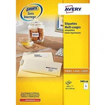 Avery Permanent Self-Adhesive Rectangle Labels 400 pcs