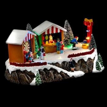 Feeric Christmas Villaggio di Natale a Luci Multicolori – 15 LED + Trasformatore