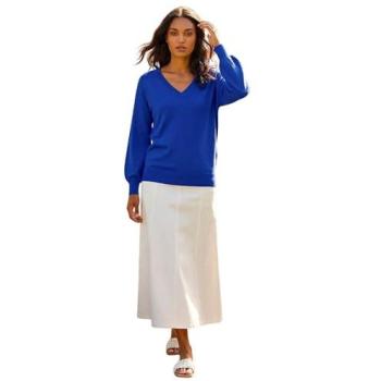 Roman Royal V-Neck Knitted Top, Petite (Size 18)
