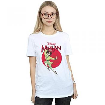 Mulan Dragon Circle Boyfriend T-Shirt – Classic White