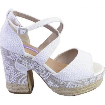 Sandalias planas para mujer Mandarina Paris modelo 524 blancas