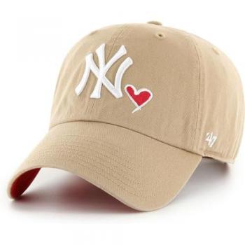 Gorra Clean Up NY Yankees Corazón Beige
