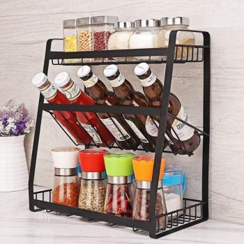Three-Tier Metal Spice Rack