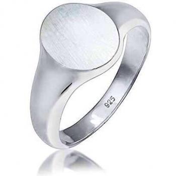 Siegelring KUZZOI Herren Matt Basic Cool 925er Silber Fingerringe Gr. 64 mm