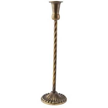 Bougeoir 34,3 cm Bronze Torsadé Rétro
