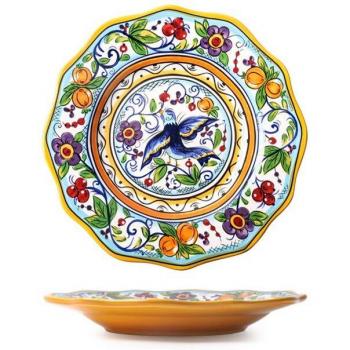 Taza de cerámica amarilla artesanal