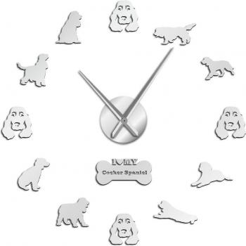 Cocker Spaniel Mirror Wall Art Clock