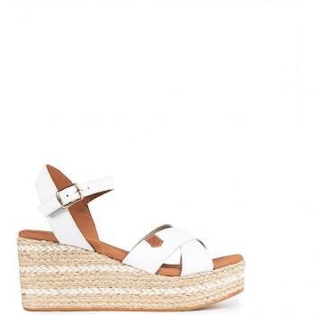 Popa Sandali con Zeppa Benijo in Napa White EU 36