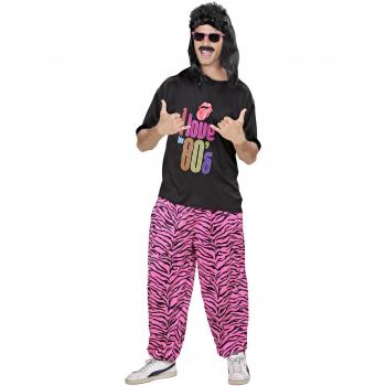 Widmann Neon Nightlife Kostüm – 80er Jahre Partylook für Männer