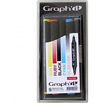 Set de 5 marcadores Graph'it tonos esenciales