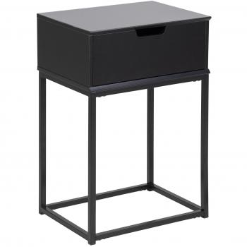 Mitra Nachttisch von ACTONA GROUP in Schwarz mit modernem Design