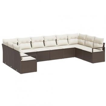 VidaXL 10-teiliges Sofa Set für den Garten mit Kissen