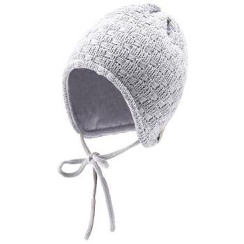 Sterntaler Strickmütze „Silber-Schleife“ – „Eisiger Glanz“