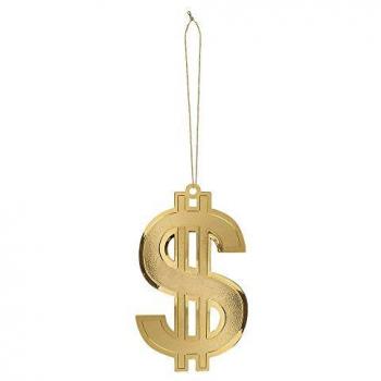 Collier synthétique « Dollar » XXL or – 24 cm