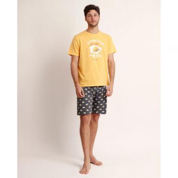 Pijama corto de hombre de punto con dibujo frontal Mr. Wonderful