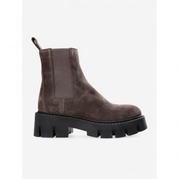 Flat Charcoal Ankle Boots for Women