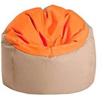 Pouf Orange Noisette 70 × 70 × 70 cm