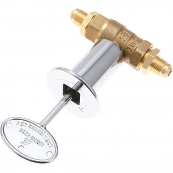 1/2 Inch Gas Shut-Off Valve with 3/8 Male Flare Fittings