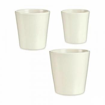 Set de Macetas de Arcilla Blanca (6 Unidades)