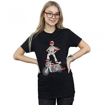 Disney Women’s Duke Caboom Cotton T‑Shirt, Black