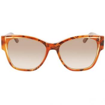 Karl Lagerfeld Femme KL6069S 812 Lunettes de soleil Plastique Marron Gris Papillon Ombré