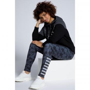 Leggings Donna Nero con Stampa Ispirata alle Stelle 60/62