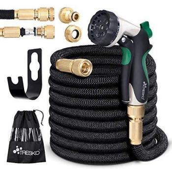 TRESKO® Flexibler Gartenschlauch mit 3-Fach Latexkern 7,5m