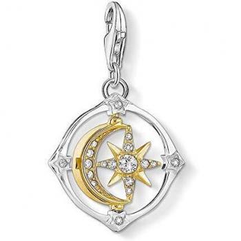 Thomas Sabo Ciondolo Collana Moon & Star Movable (Argento 925)
