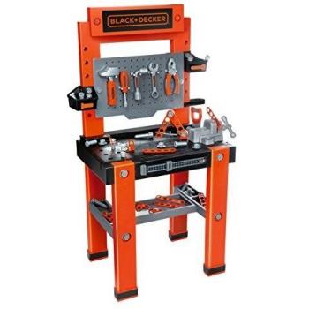 Smoby Jouet Bricolage Enfant avec 79 Accessoires, Outils à jouer BLACK
